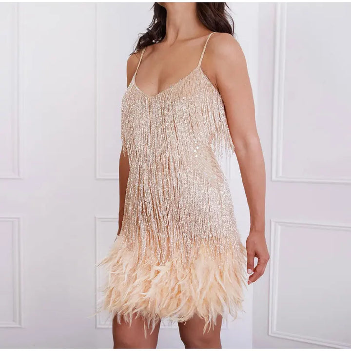 Zenit Glamour Tassel Mini Dress