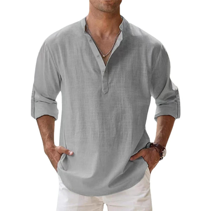 Zenit Cotton Linen Henley Beach Shirt - Pay 1 and get 3