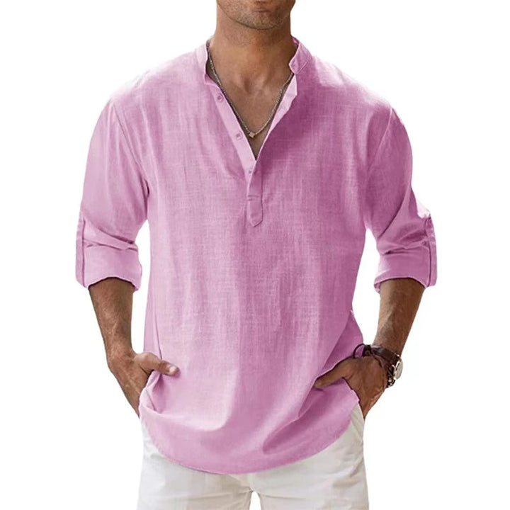 Zenit Cotton Linen Henley Beach Shirt - Pay 1 and get 3