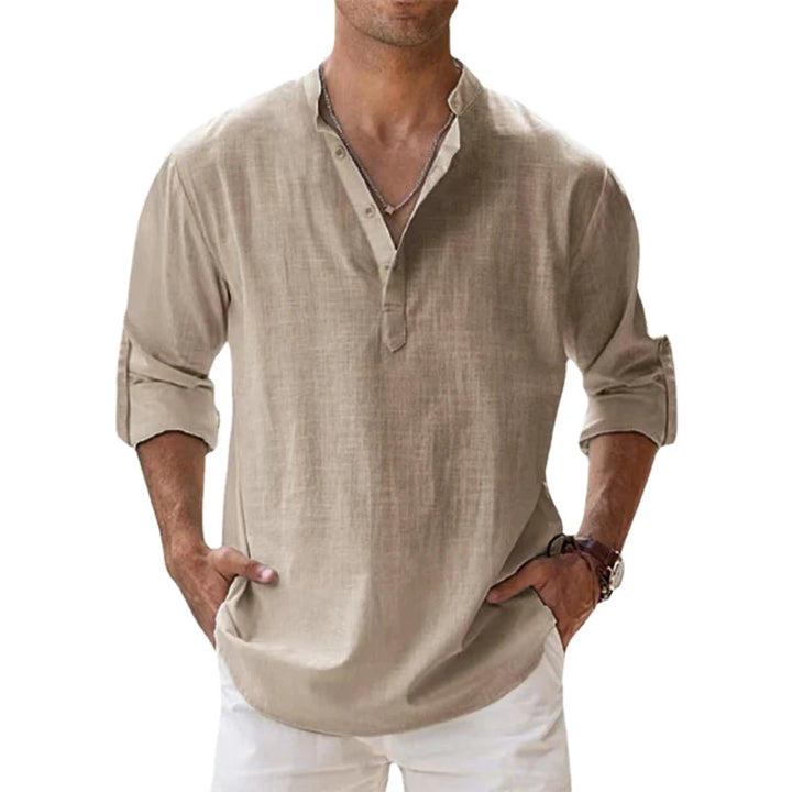 Zenit Cotton Linen Henley Beach Shirt - Pay 1 and get 3