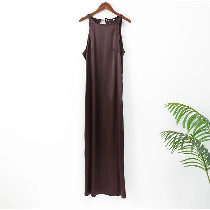 Women’s Elegant Satin Maxi Dress