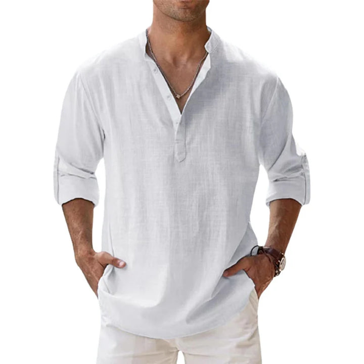 Zenit Cotton Linen Henley Beach Shirt - Pay 1 and get 3