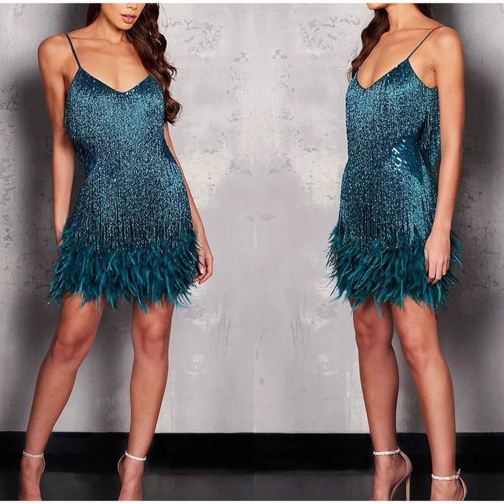 Zenit Glamour Tassel Mini Dress