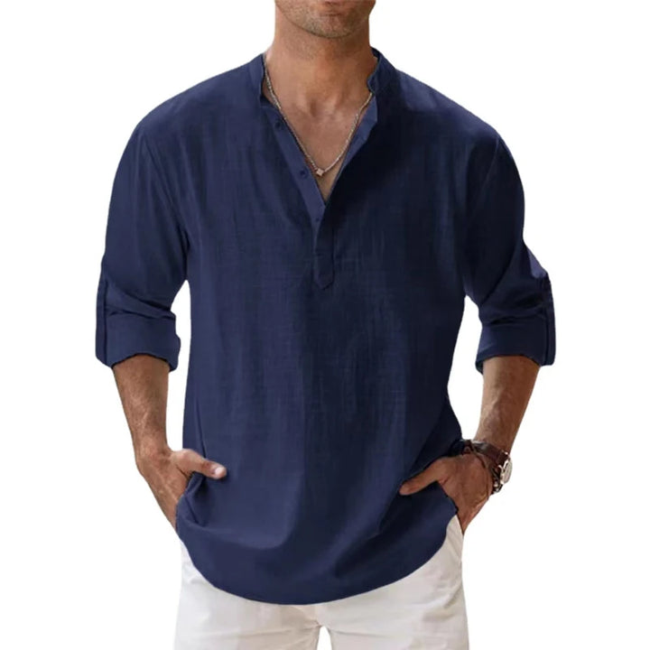 Zenit Cotton Linen Henley Beach Shirt - Pay 1 and get 3