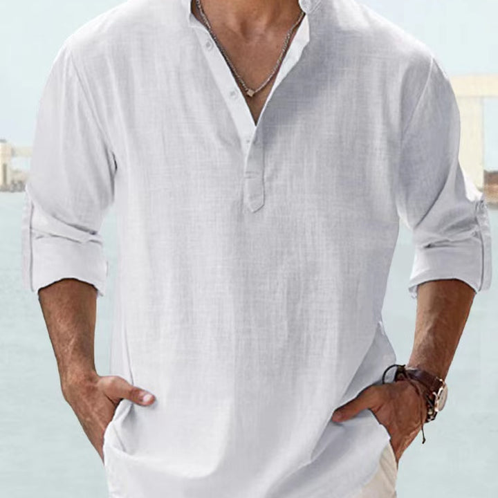 Zenit Cotton Linen Henley Beach Shirt - Pay 1 and get 3